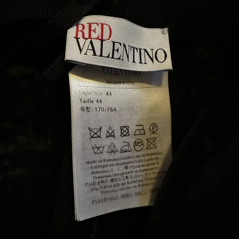 NWT RED Valentino Elegant Black Belted High Waist Wide Leg Trousers